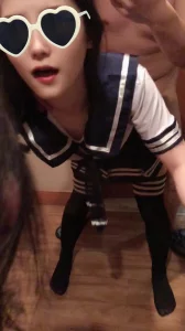 落地镜前站着操满嘴骚话的老婆